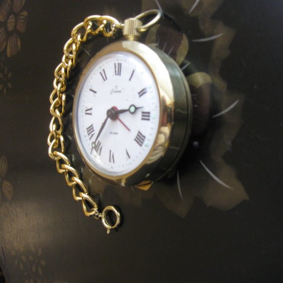 ***SOLD*** Vintage Steampunk Travel Alarm Clock Glows in the dark - Picture 7 of 7